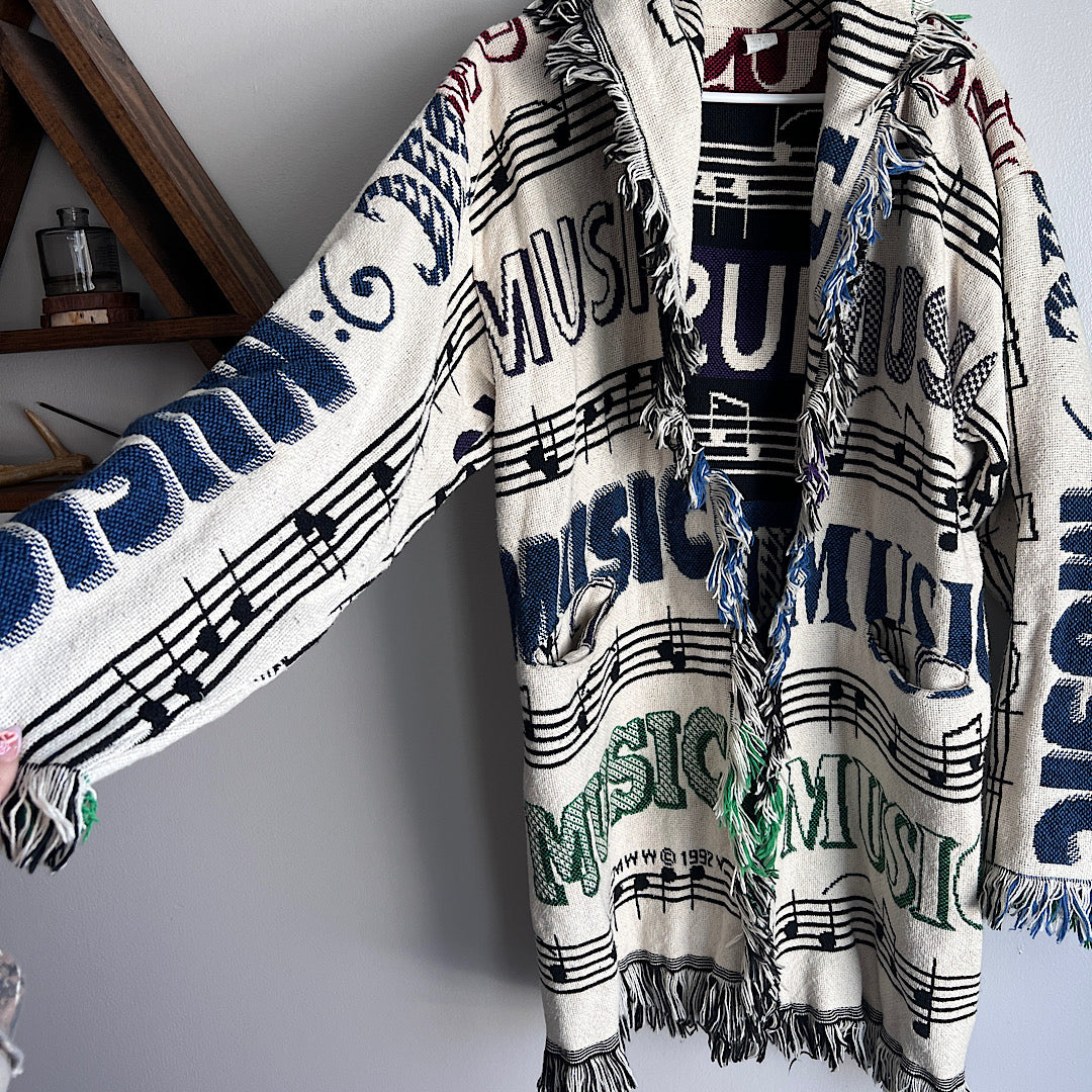 Vintage Music Blanket Jacket