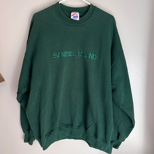 Vintage Sanibel Island Embroidered Crewneck Sweatshirt