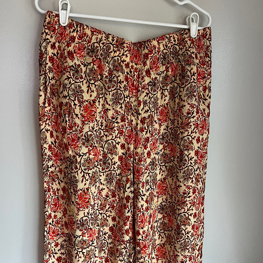 Joie Hi-Rise Flowy Patterned Wide Leg Pants