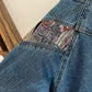 Vintage '80s Current Seen Denim Flannel Lined Jacket