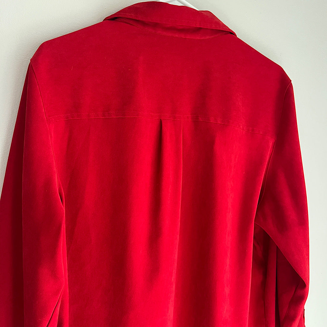 Vintage Sag Harbor Red Button Up Shirt