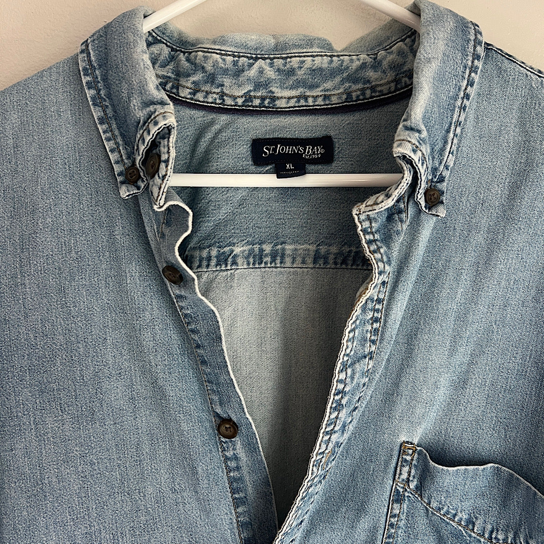 Vintage St. Johns Bay Denim Button Down Shirt