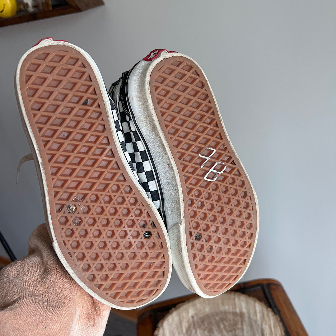 Vans Sk8-Hi Platform Checkerboard Shoes (missy 4)