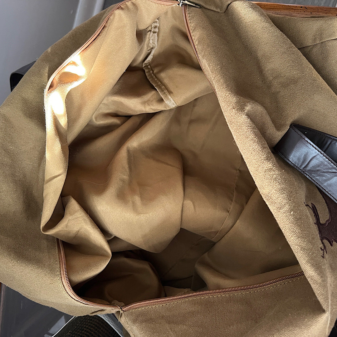 Deer Canvas Duffel Weekender Bag