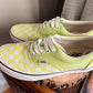 Vans Authentic Lime Checkerboard Sneakers (9.5 women's)