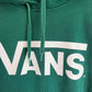 Vans Green and White Classic Logo Hooded Sweatshirt