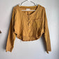 UO Mustard Cropped Long Sleeve