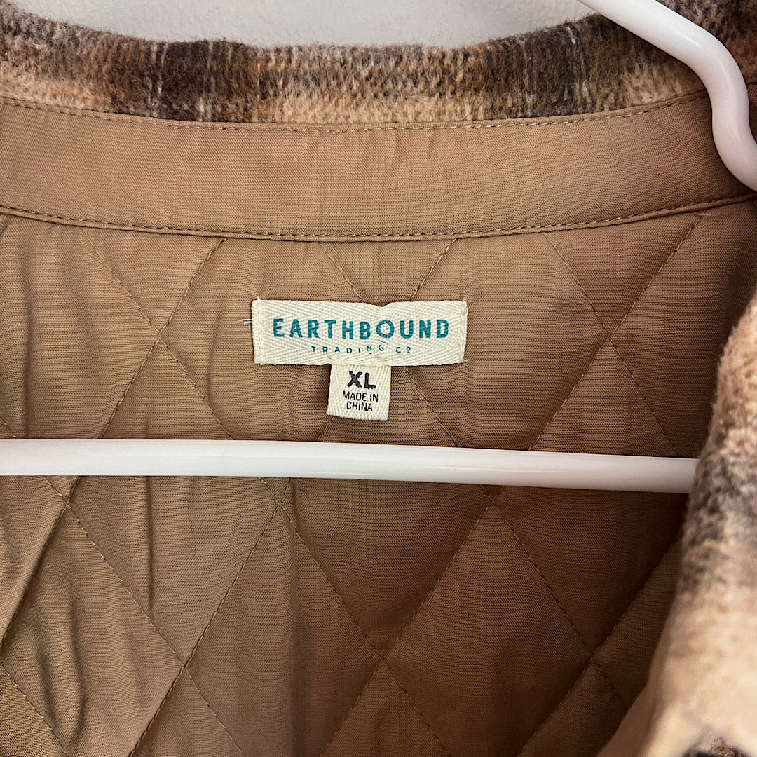 Earthbound Trading Co Quilted Lining Heavy Shacket
