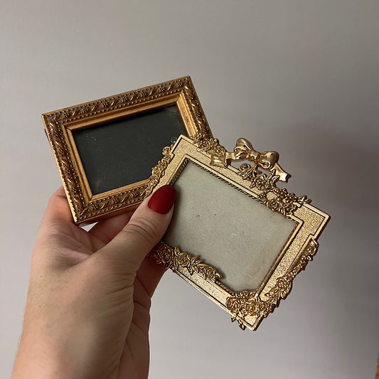 Vintage Mini Gold Frames (set of 2)