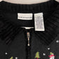 Vintage Croft & Barrow Snowman Embroidered Zip Up Christmas Sweater