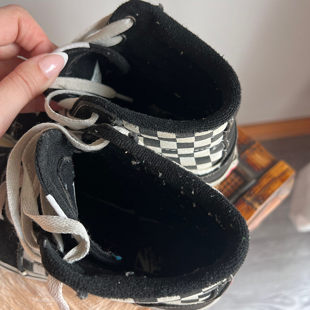 Vans Sk8-Hi Platform Checkerboard Shoes (missy 4)