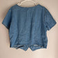 Vintage Crossroads Denim Pearl Snap Button T-Shirt