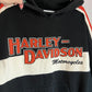 '00's Vintage Harley Davidson Embroidered Hooded Sweatshirt