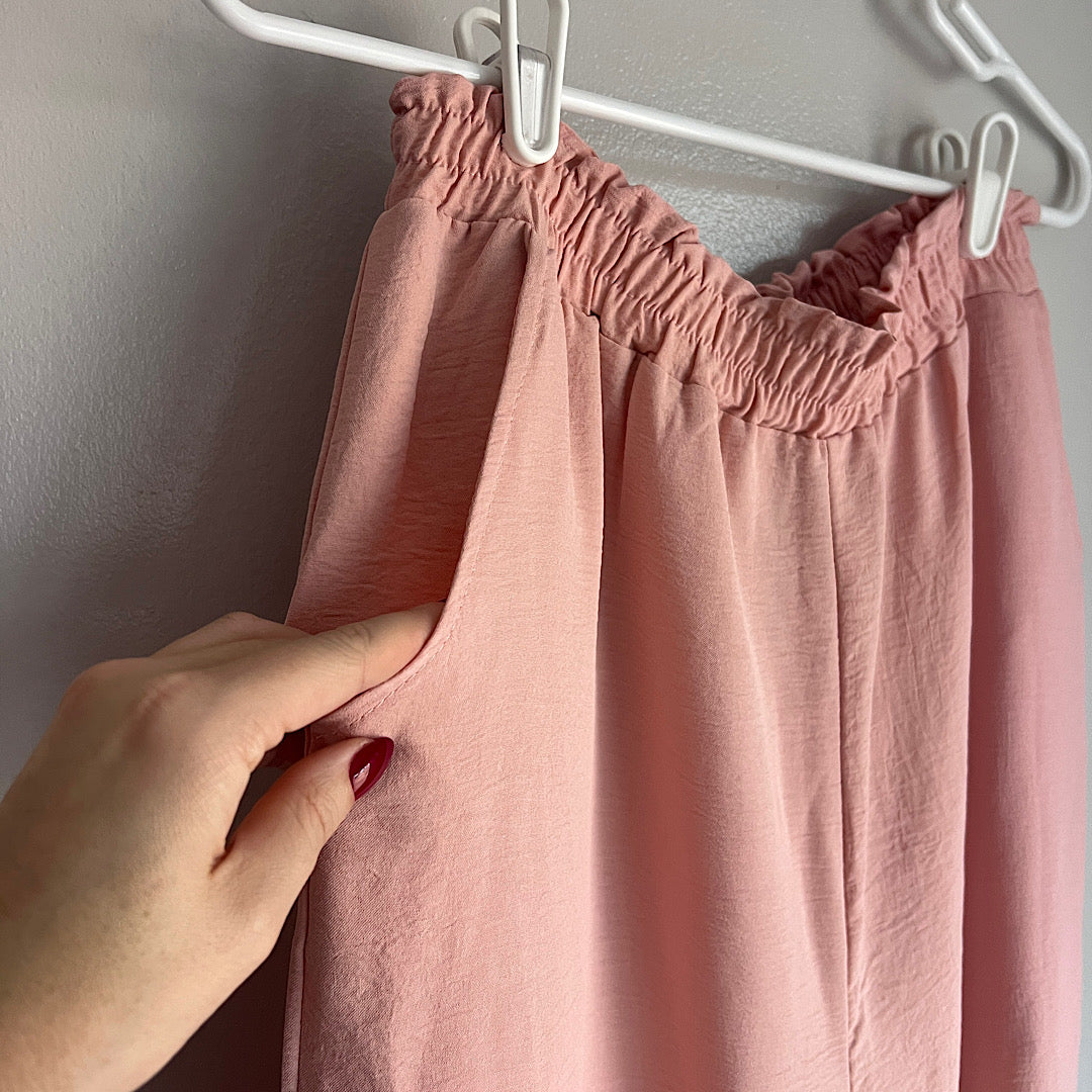 Pink Wide Leg Pants