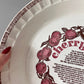 Vintage 80s Royal China Cherry Pie Recipe Plate Dish