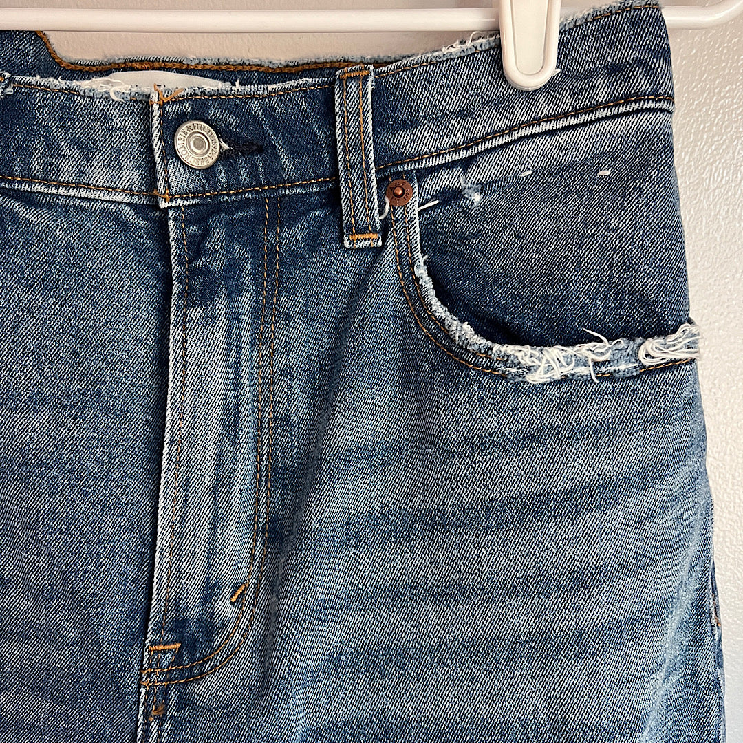 Abercrombie & Fitch Ankle Straight High Rise Jeans