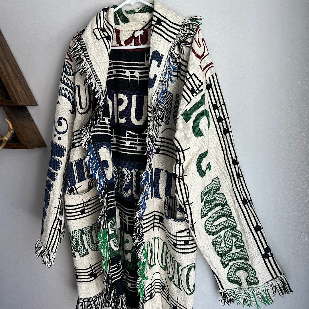 Vintage Music Blanket Jacket