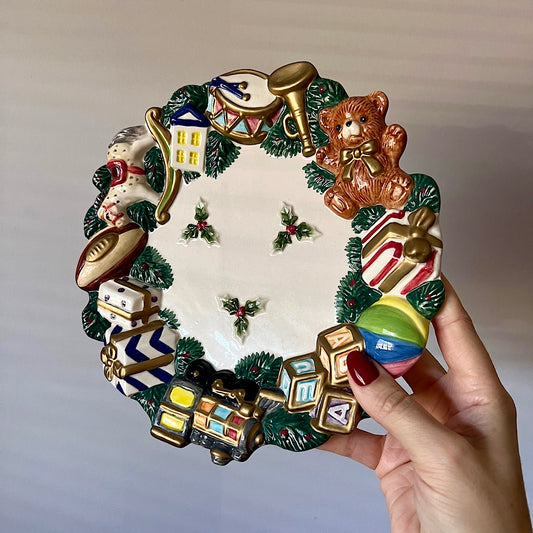 Vintage 1996 Omnibus by Fitz & Floyd Cookies for Santa Plate