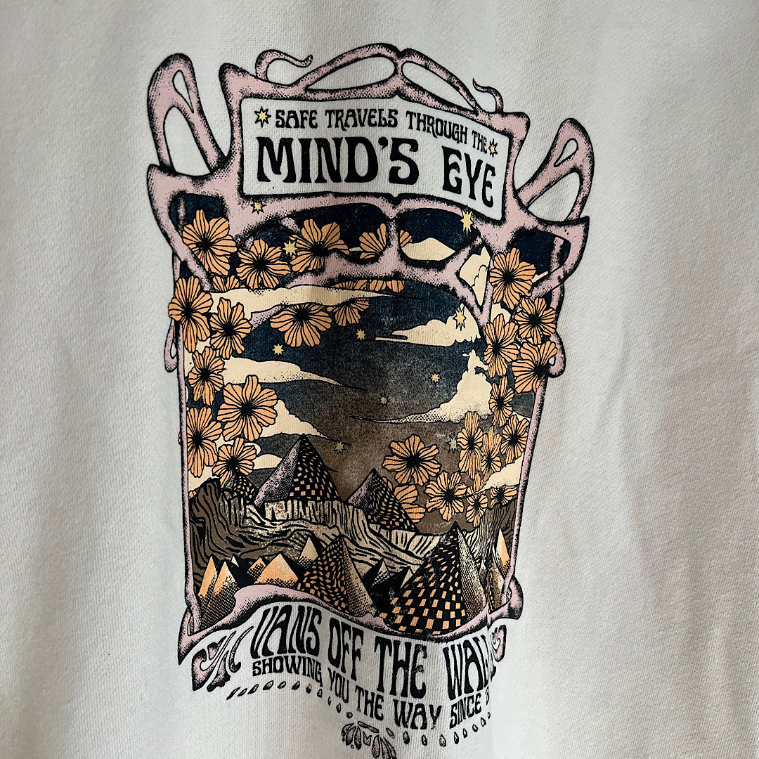 Vans Off The Wall Minds Eye Flower Cream Crewneck Sweatshirt