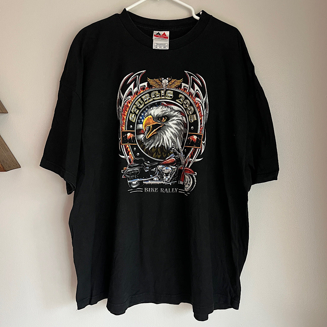 Vintage '05 Sturgis Bike Week Eagle Graphic Tee