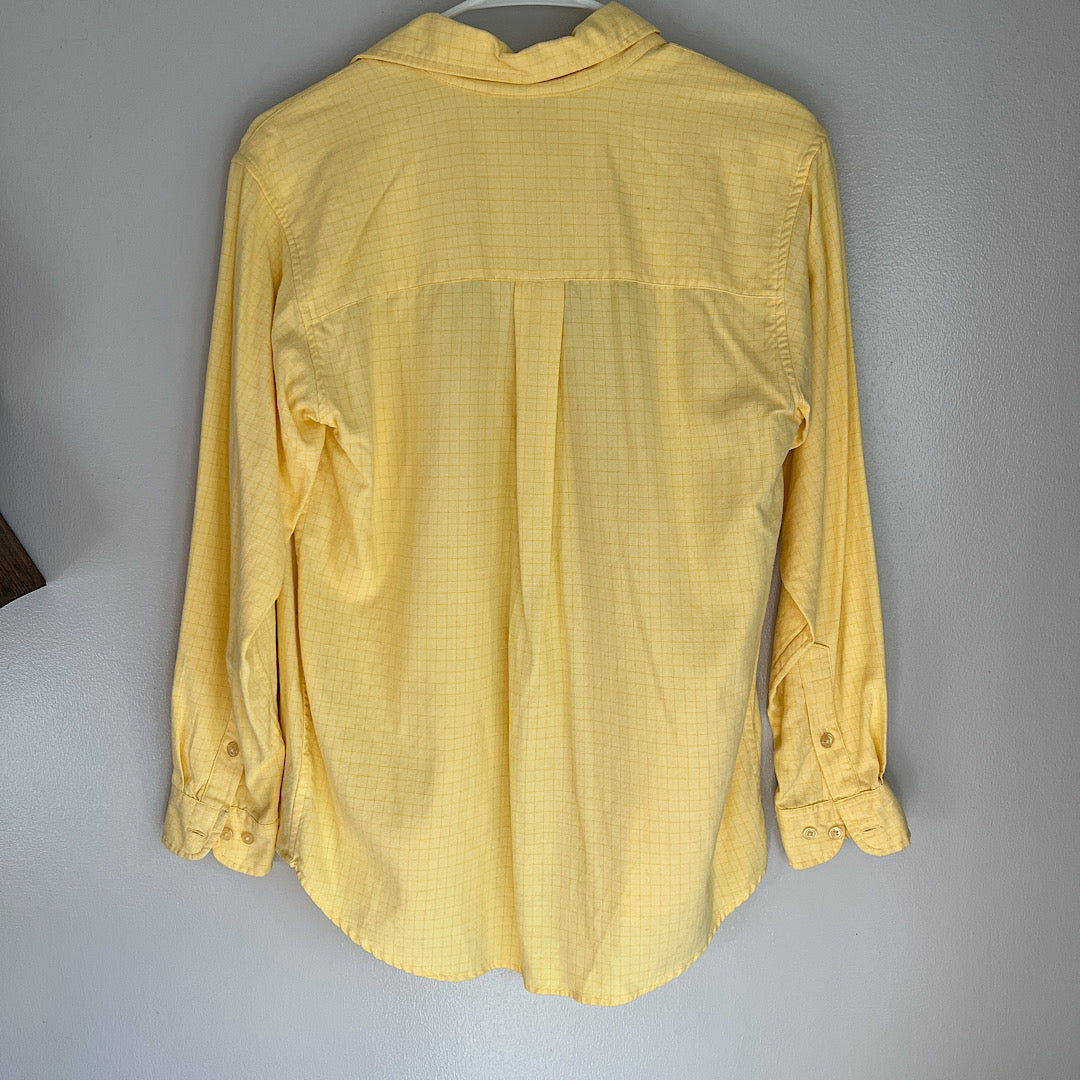 Vintage Christopher & Banks 90s Mom Butter Yellow Button Up Shirt