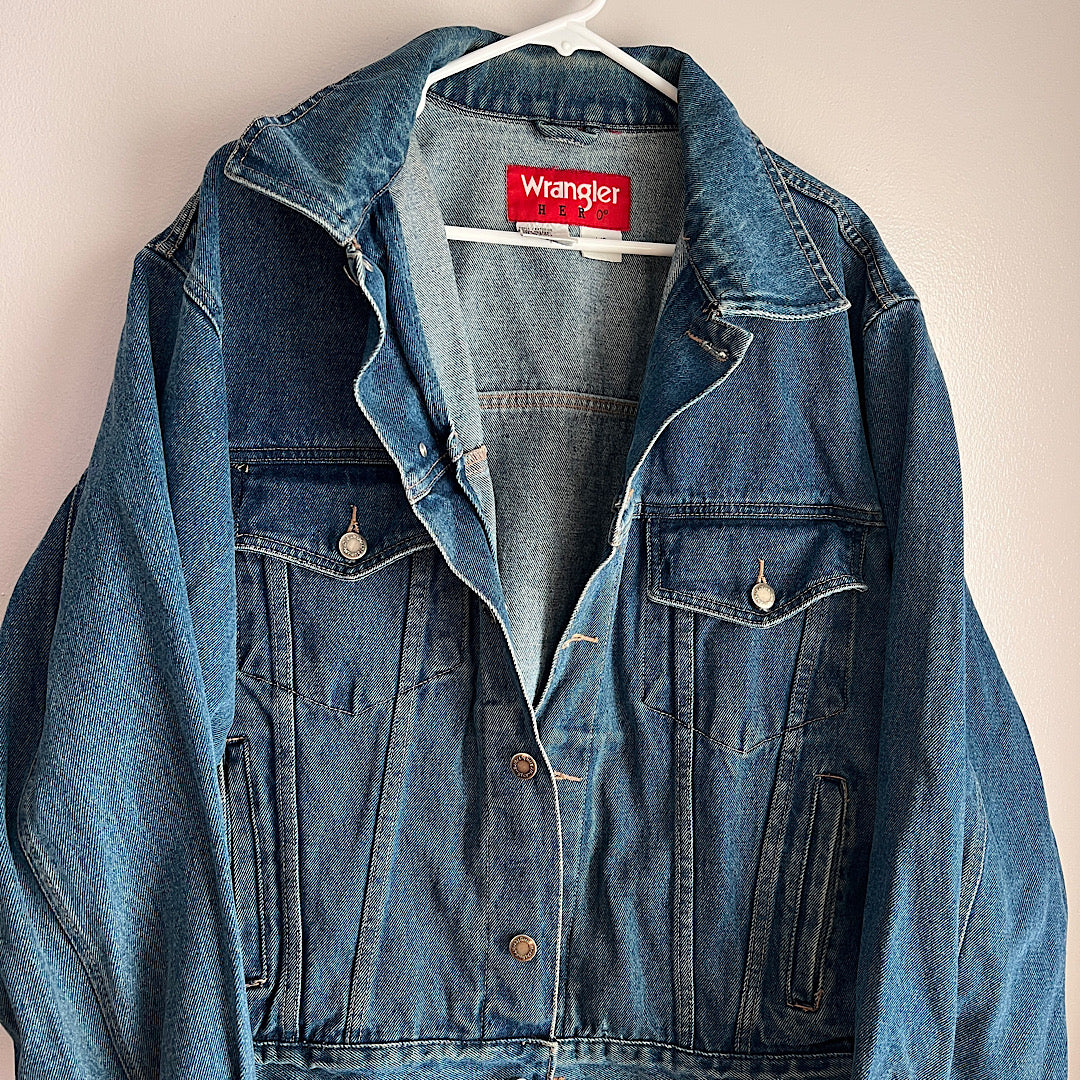 Vintage 90s Wrangler Hero Denim Jacket