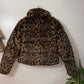 Abercrombie & Fitch Leopard Fur Mini Puffer Jacket