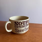 Vintage Soup & Crackers Mug Yellow