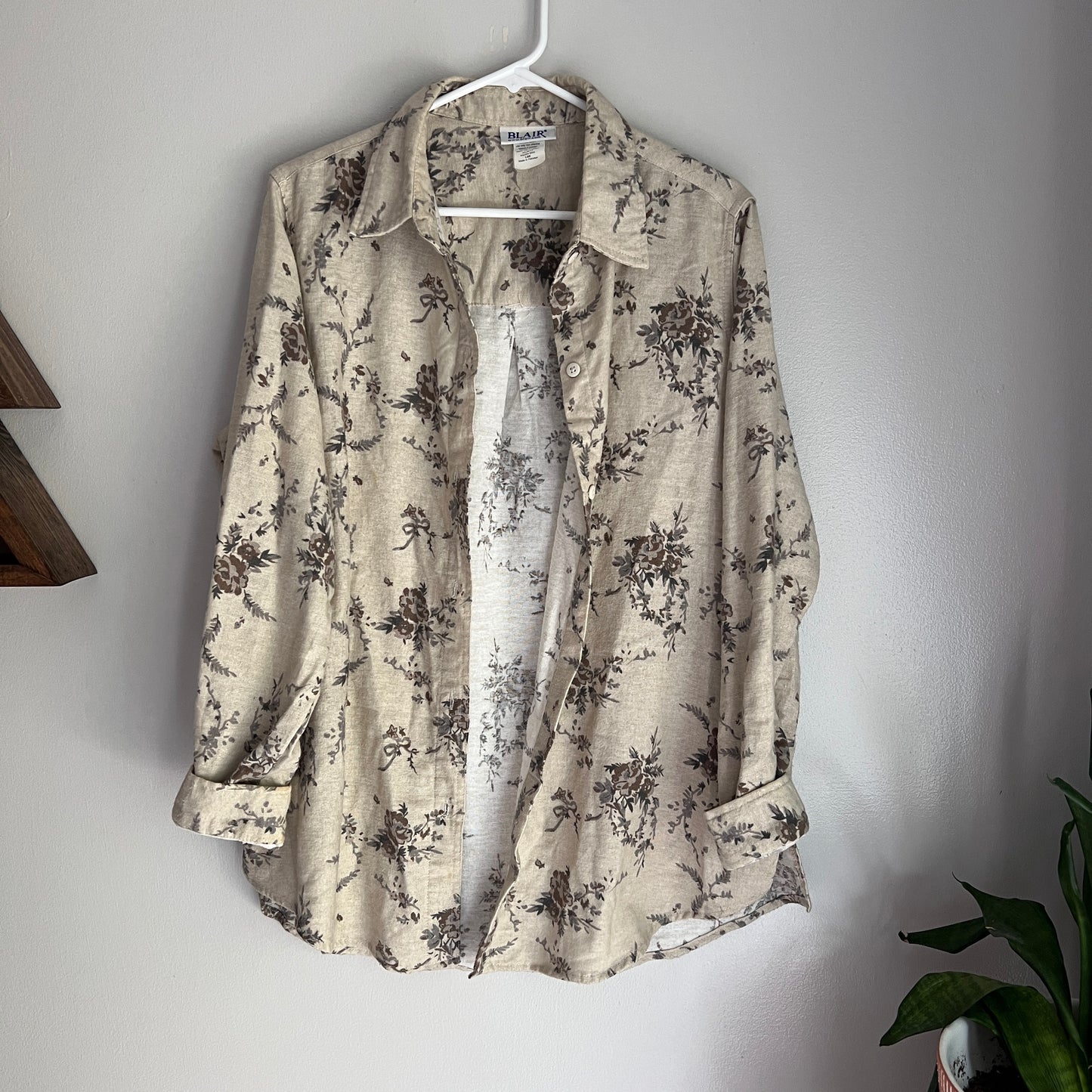 Vintage Floral Button Up Flannel