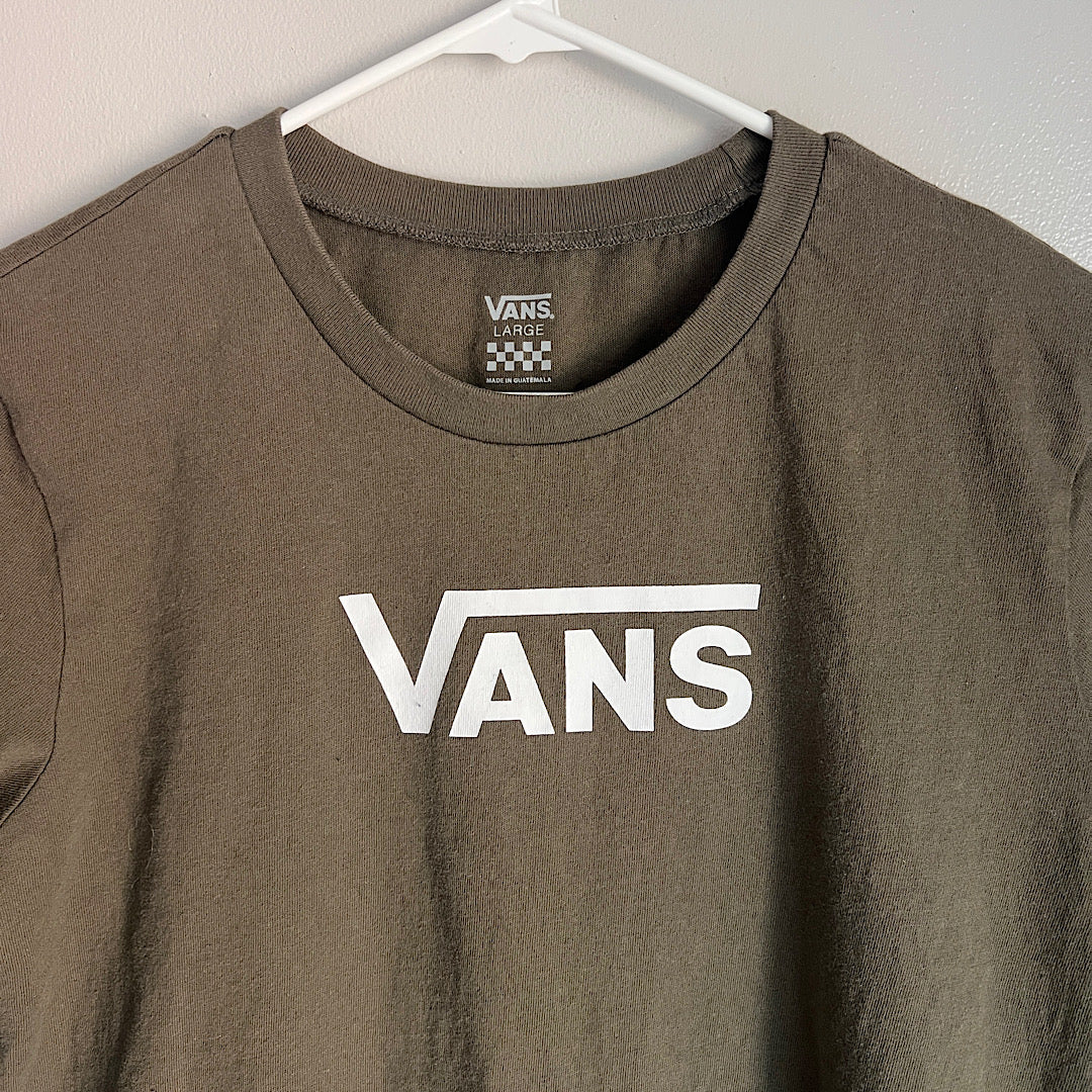 Vans Olive & White Graphic Tee