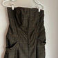 UO BDG Danny Strapless Plaid Jumpsuit