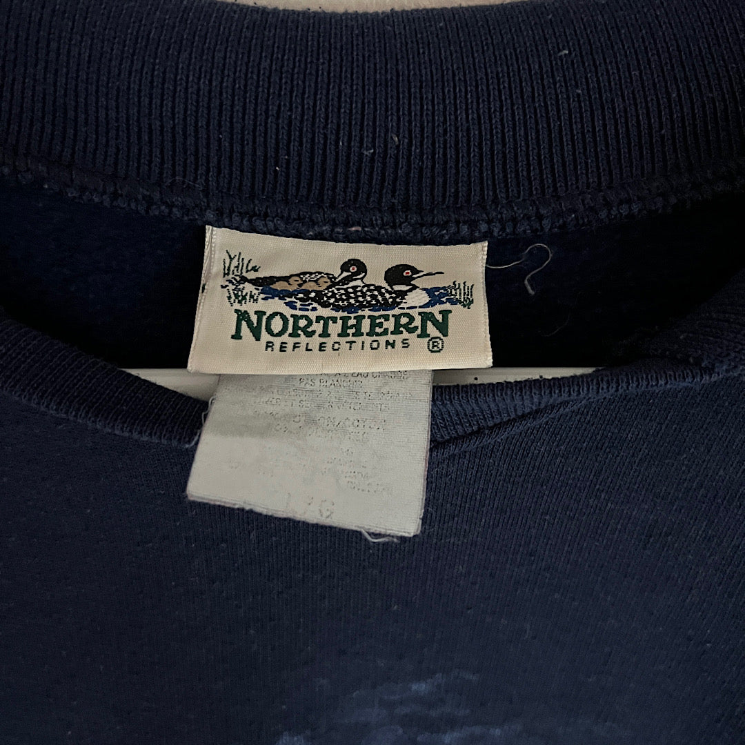 Vintage Northern Reflections Lighthouse Collared Grandma Sweatshirt