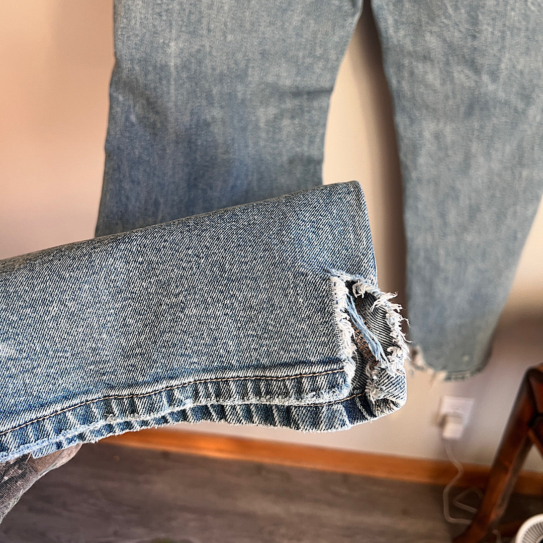 American Eagle Low Rise Baggy Straight Jeans (6L)