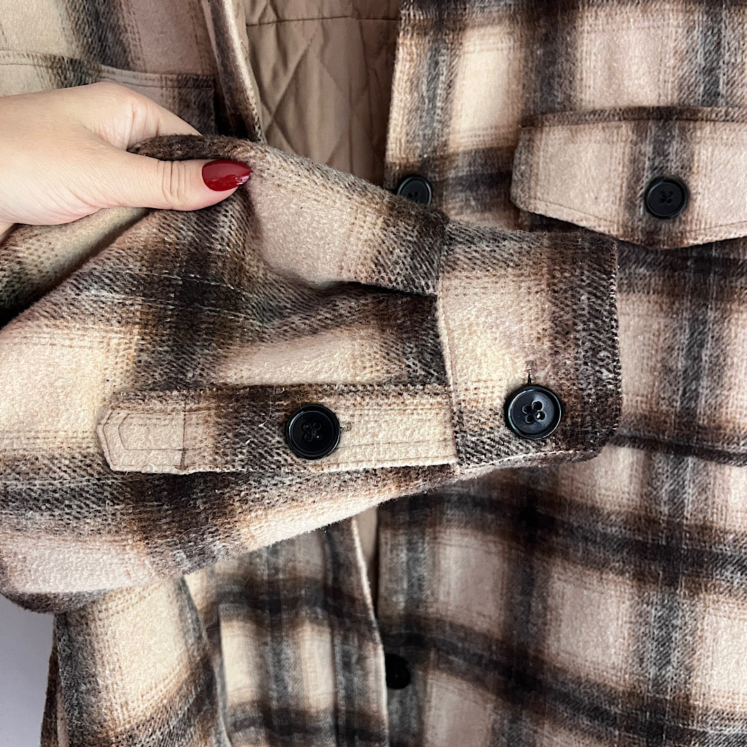 Earthbound Trading Co Quilted Lining Heavy Shacket