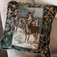 Vintage Deer Needlepoint Pillow