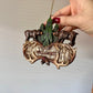 Vintage 'Welcome' Cabin Antler Bear Ornament