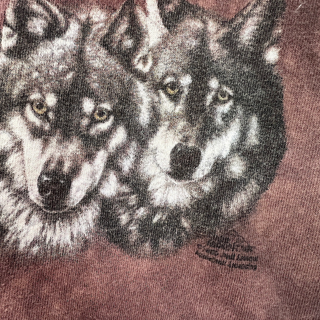 Vintage Wolves Tie Dye Long Sleeve T-Shirt