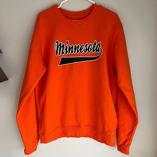Minnesota Neon Orange and Black Crewneck Sweatshirt