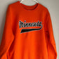 Minnesota Neon Orange and Black Crewneck Sweatshirt