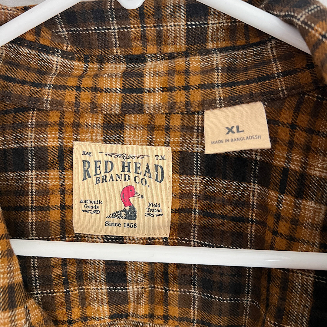 Red Head Fall Colors Flannel Button Up