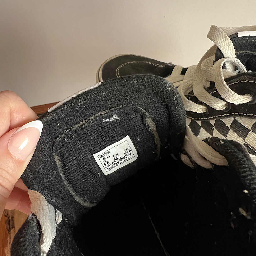 Vans Sk8-Hi Platform Checkerboard Shoes (missy 4)