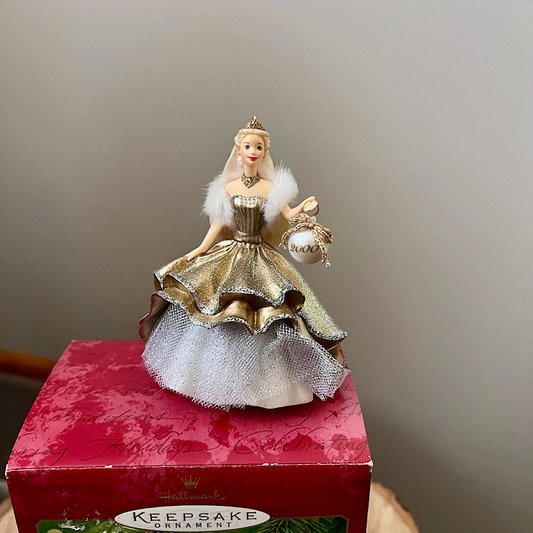 Vintage 2000 Celebration Barbie Hallmark Keepsake Ornament