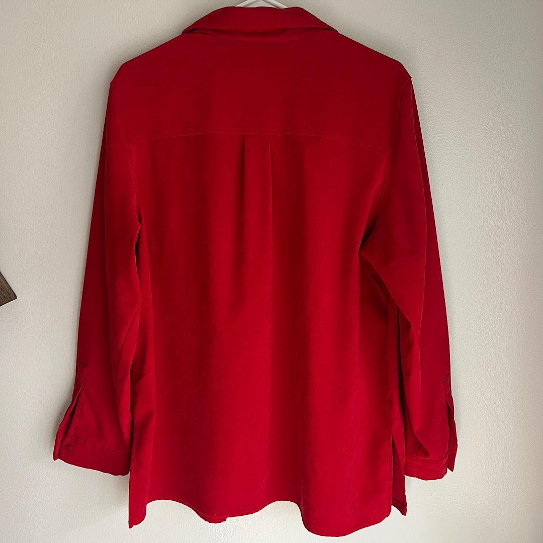 Vintage Sag Harbor Red Button Up Shirt