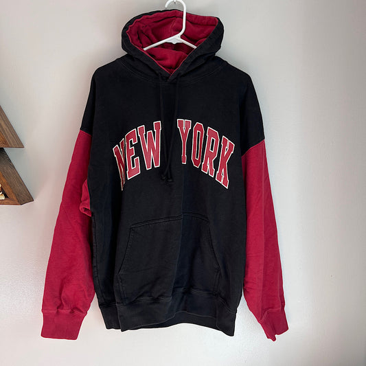 Brandy Melville New York 2-Toned Hooded Sweatshirt