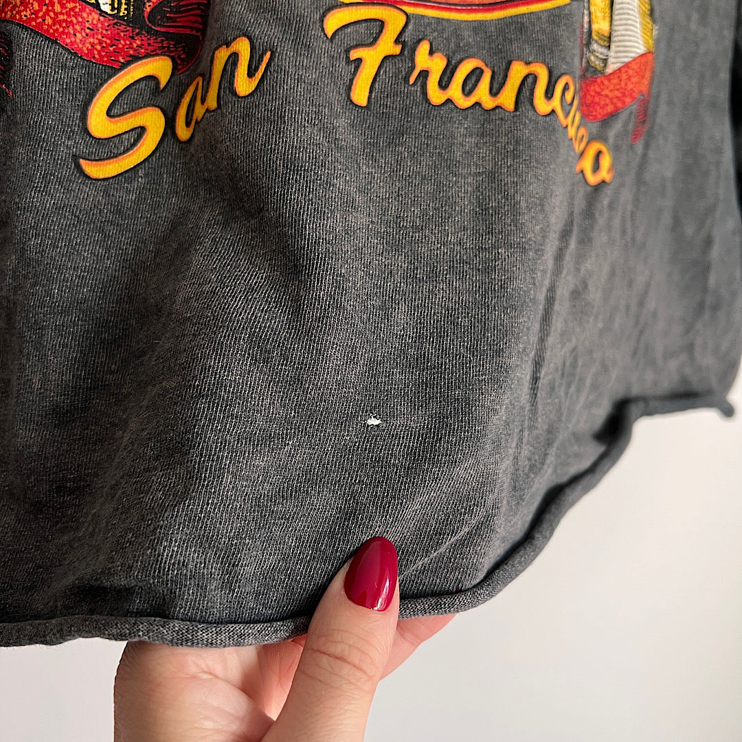 J. Galt Brandy Melville San Francisco Cropped Graphic Tee