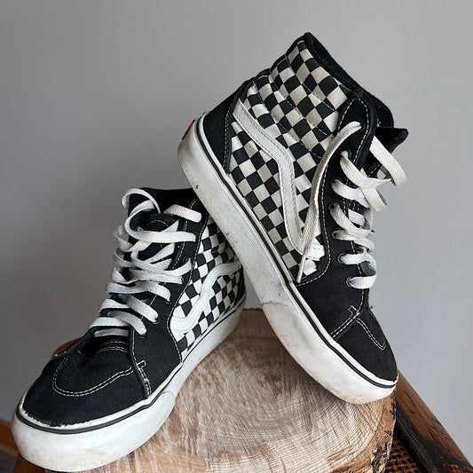 Vans Sk8-Hi Platform Checkerboard Shoes (missy 4)