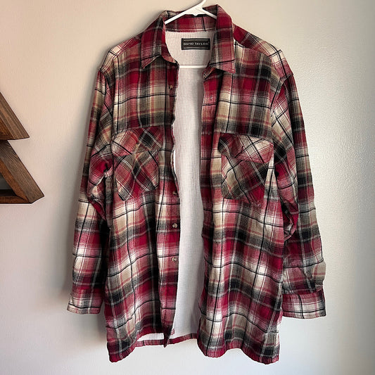 Vintage David Taylor Plaid Flannel Thermal Lined Button Up