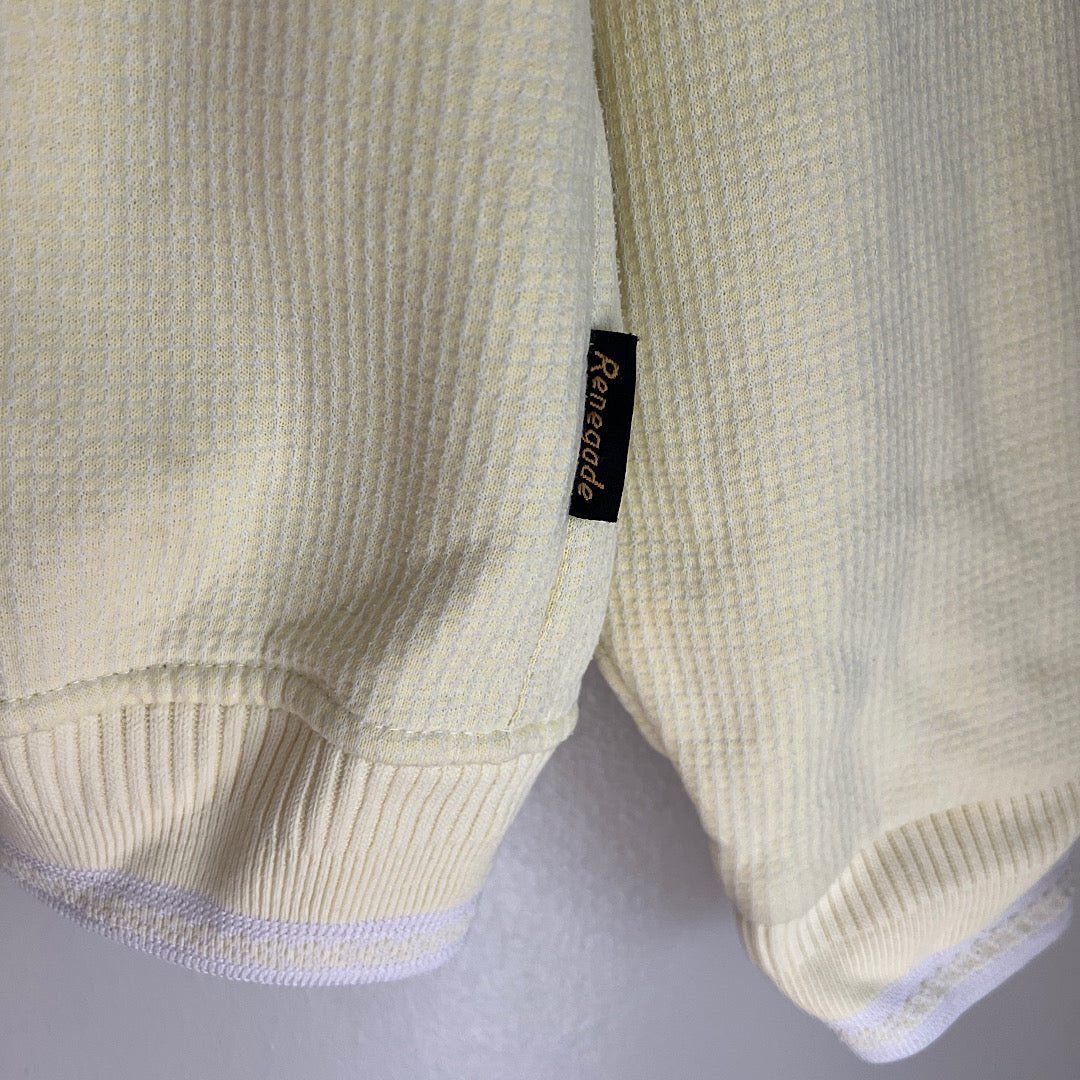 Vintage Butter Yellow Minnesota Waffle Crewneck Sweatshirt