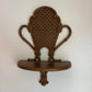Vintage 70s Faux Wicker Rattan Wall Shelf