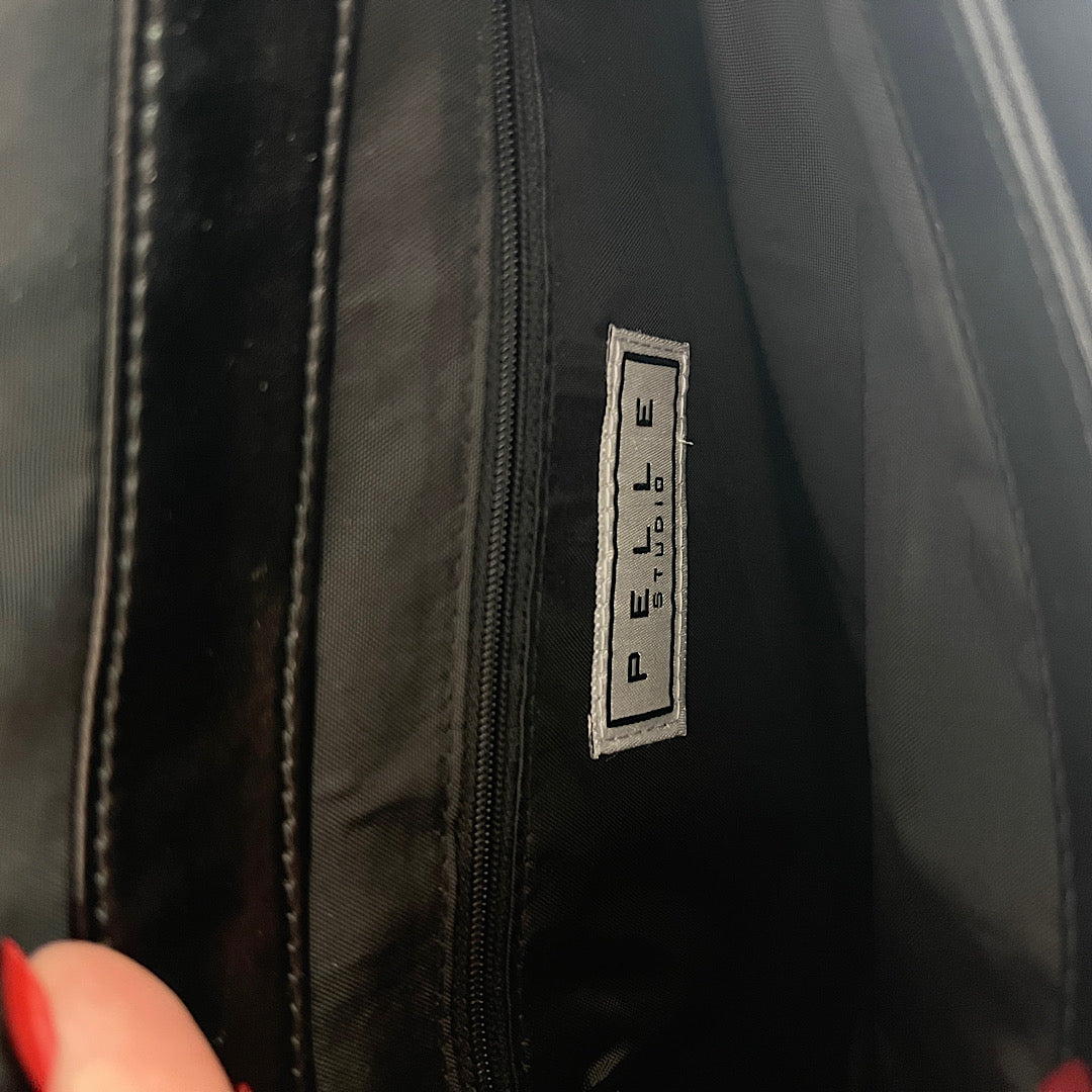 Black Leather Laptop/Work Bag Pelle Studio